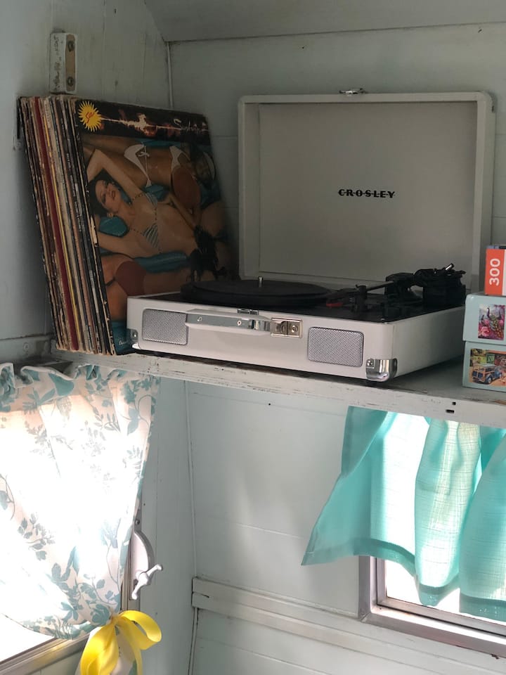 Record player and records to listen to