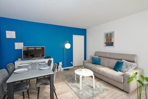 Popular Airbnb listing: Cathedral/City center/ Elevator/ 4 People in Reims