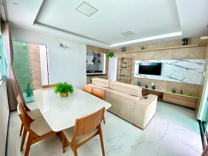 Casa Moderna 3/4 Com Ar E Piscina A 7 Min Da Praia - Aracaju