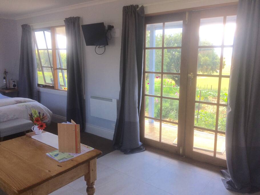 Views out to north facing gardens and farm