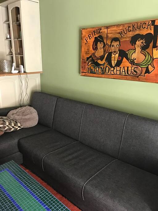 The comfortable couch of the living room