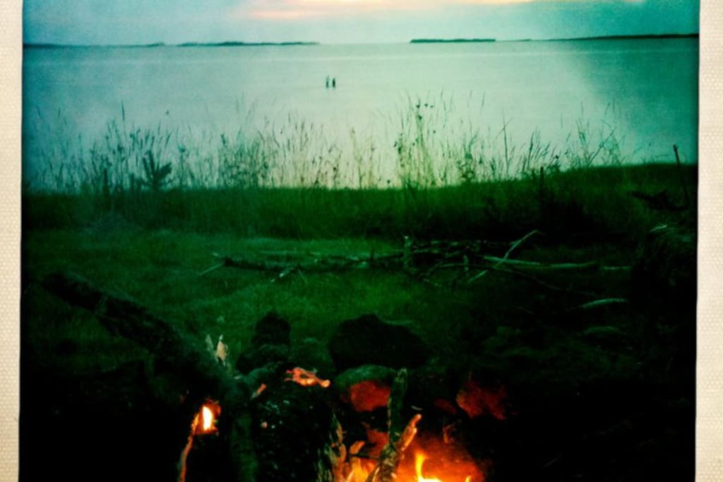 Tracadie BayFront yard overlooking the bay. Has a fire pit!