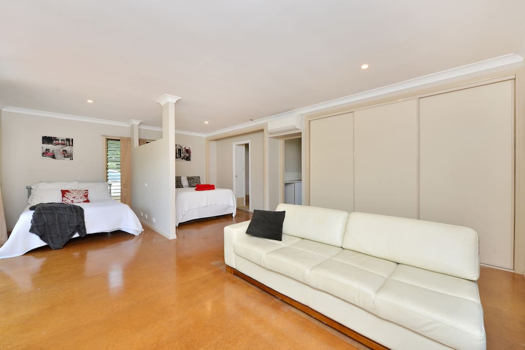 Large living and sleeping room.