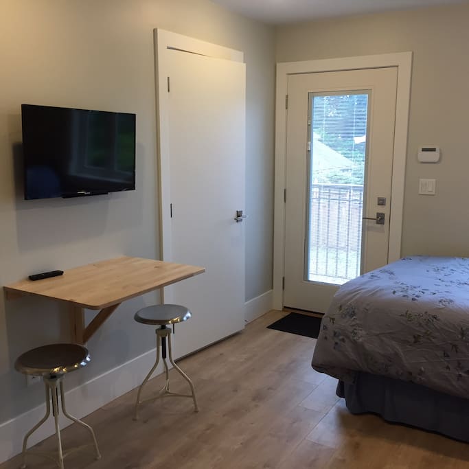 TV and work/dining area