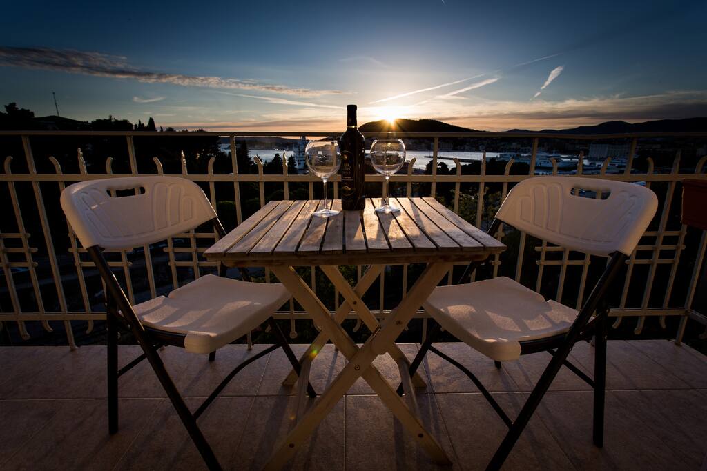 Balcony view on Split harbor