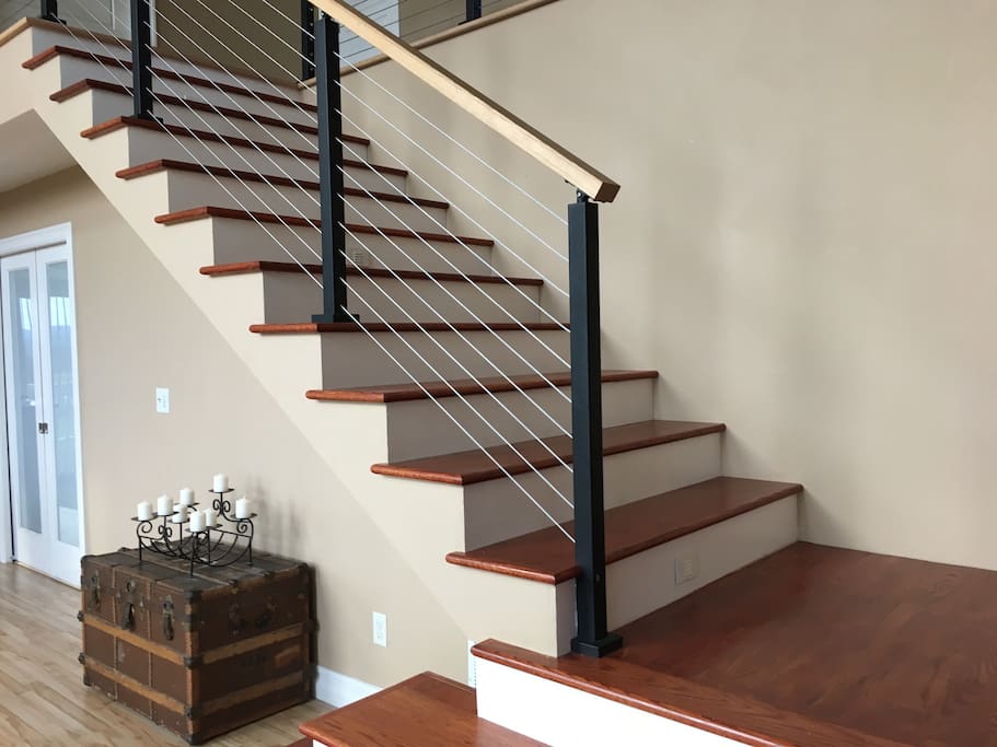 This room is located at the top of the stairs.