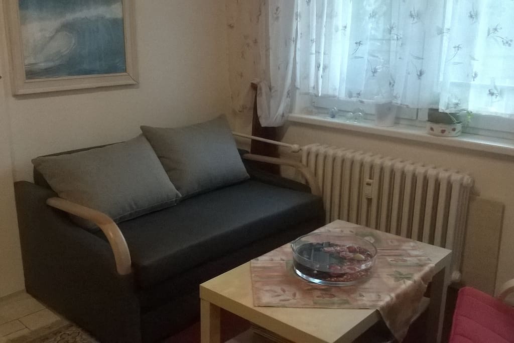 Pohovka nabízí možnost ubytování i pro rodinu
