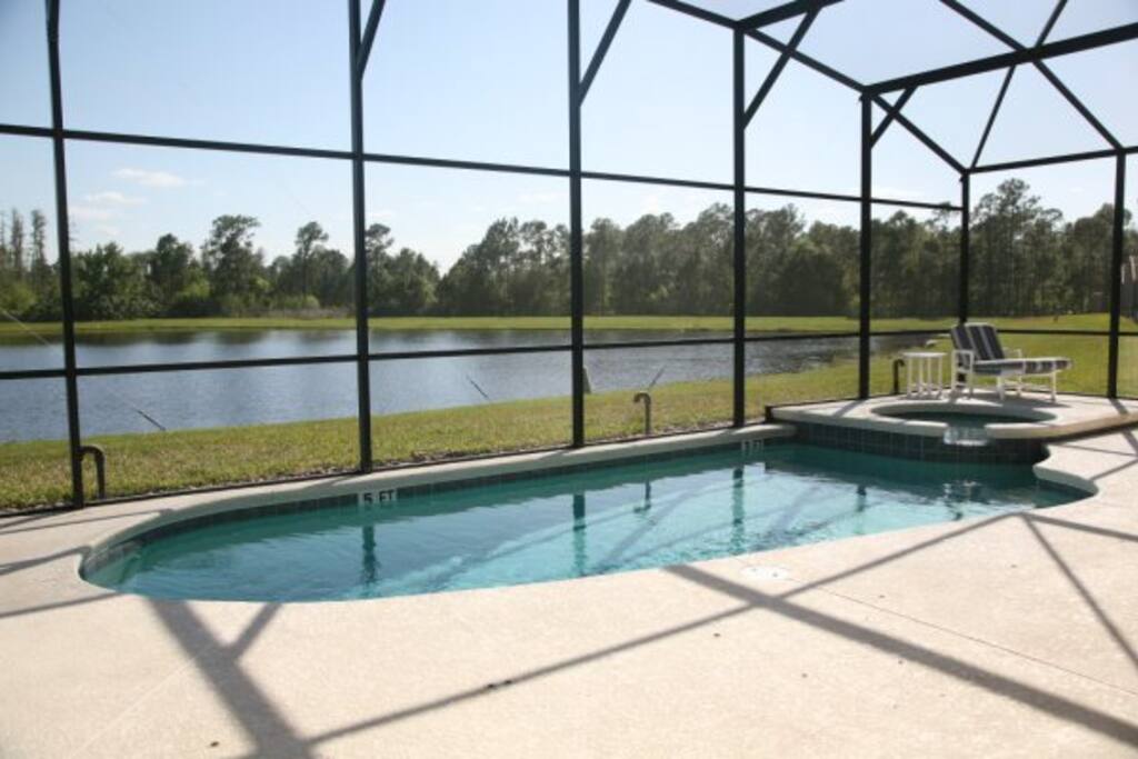 Optionally heated pool