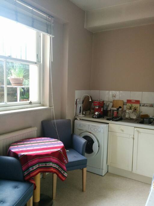 kitchen, espresso machine and washing machine