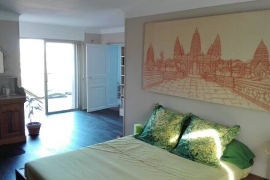 Le parquet en bambou est très agréable