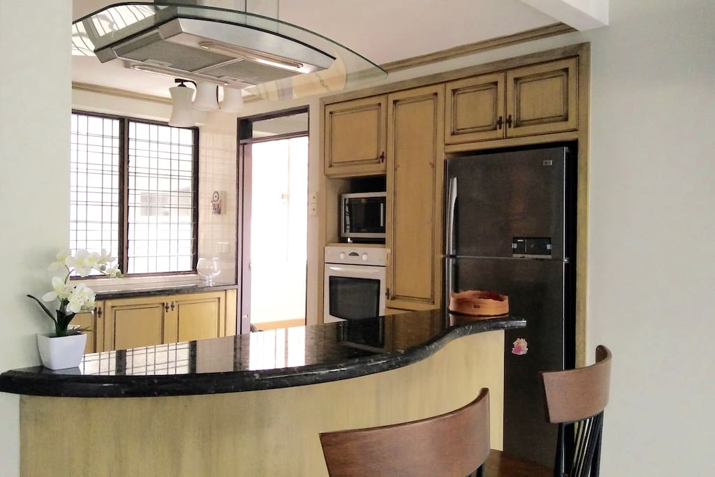 Modern european style kitchen complete with appliances