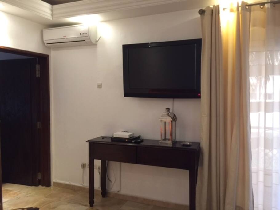 TV with international channels.