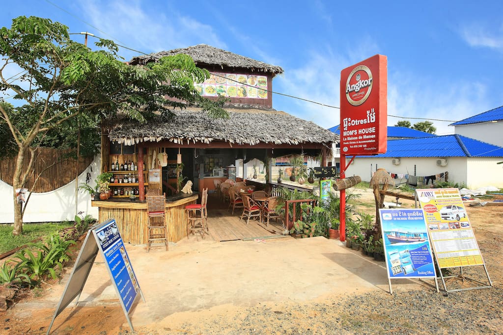 This is how our place look, front picture, western restaurant but the house still in Khmer style.