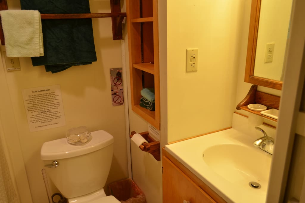 Bathroom with shower stall to the left of photo not seen