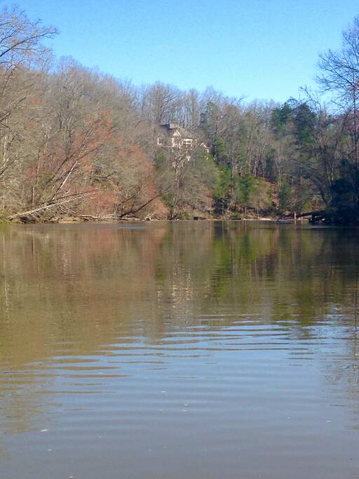 View of the house from the river.