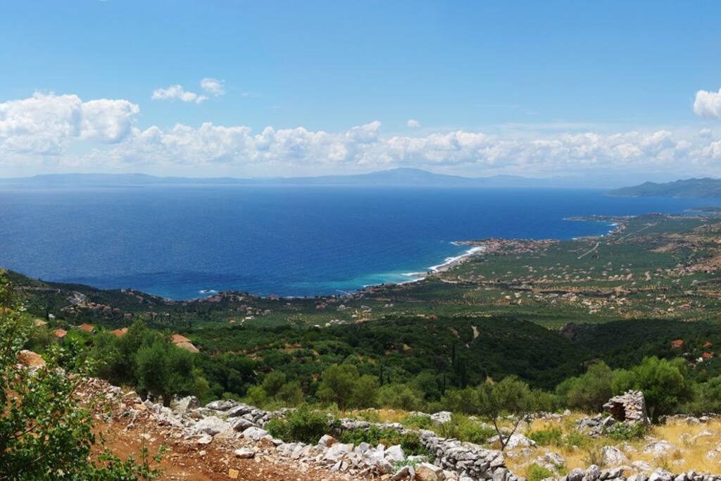 view of the area from the moutains