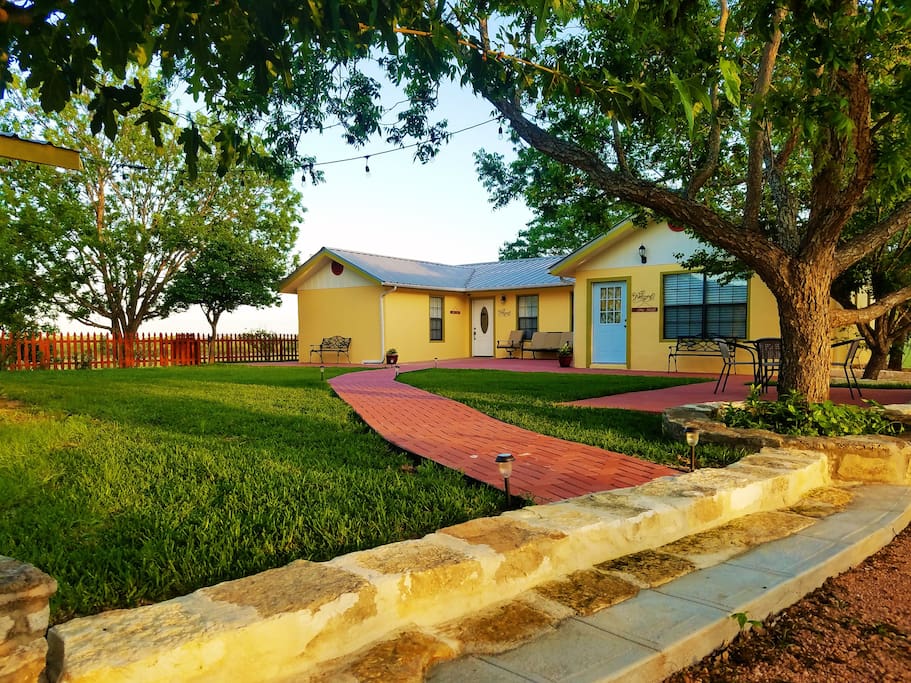 Front view. The Coop (left) and The Nest (right) shown.