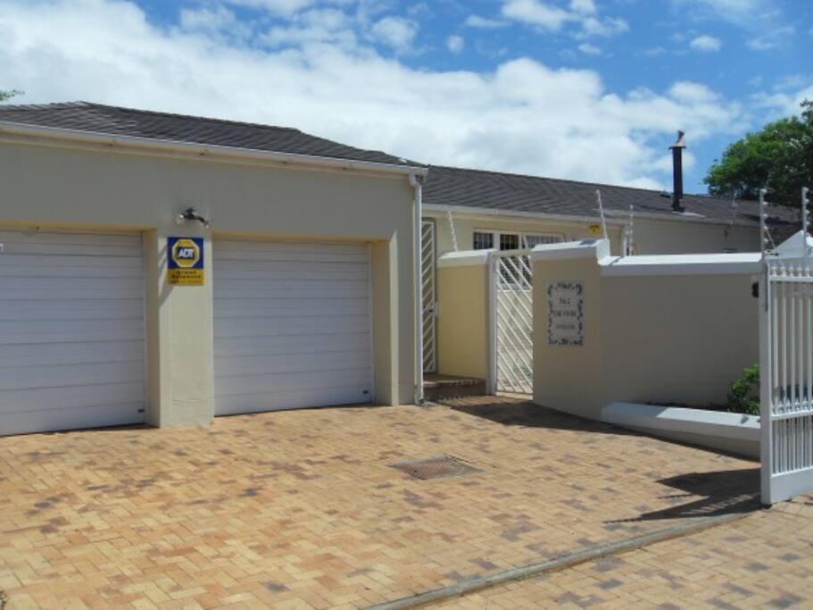 Front view of the house - two garages