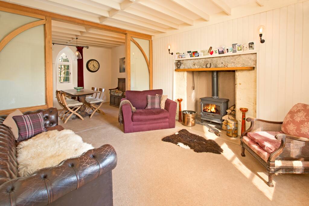 The Sitting Room, with bespoke sliding doors to make it even cosier.