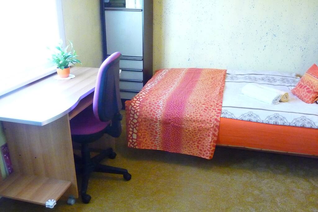 You'll be staying in the centre, free parking and wifi.