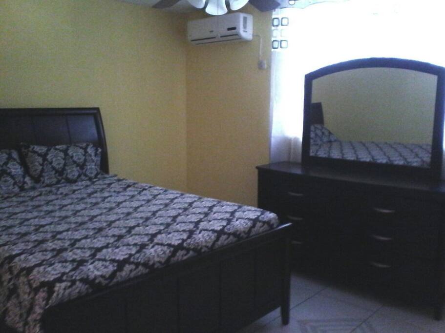 14x14 bedroom with large closet and dresser