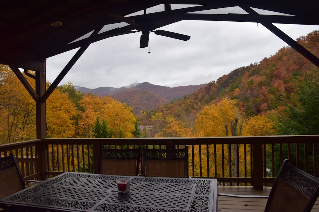 October view from the covered deck