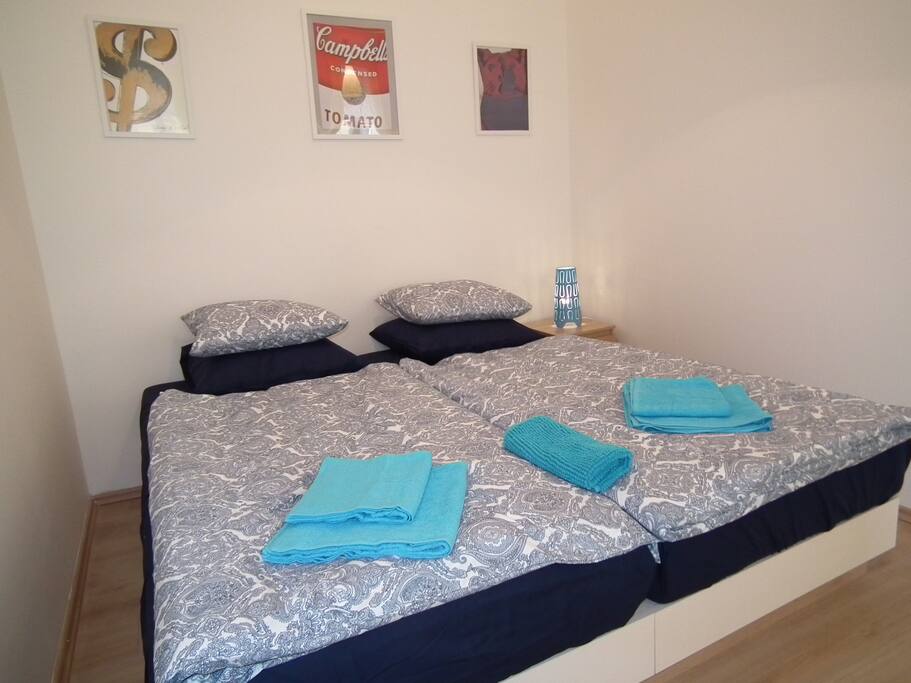 Bed with comfortable mattress