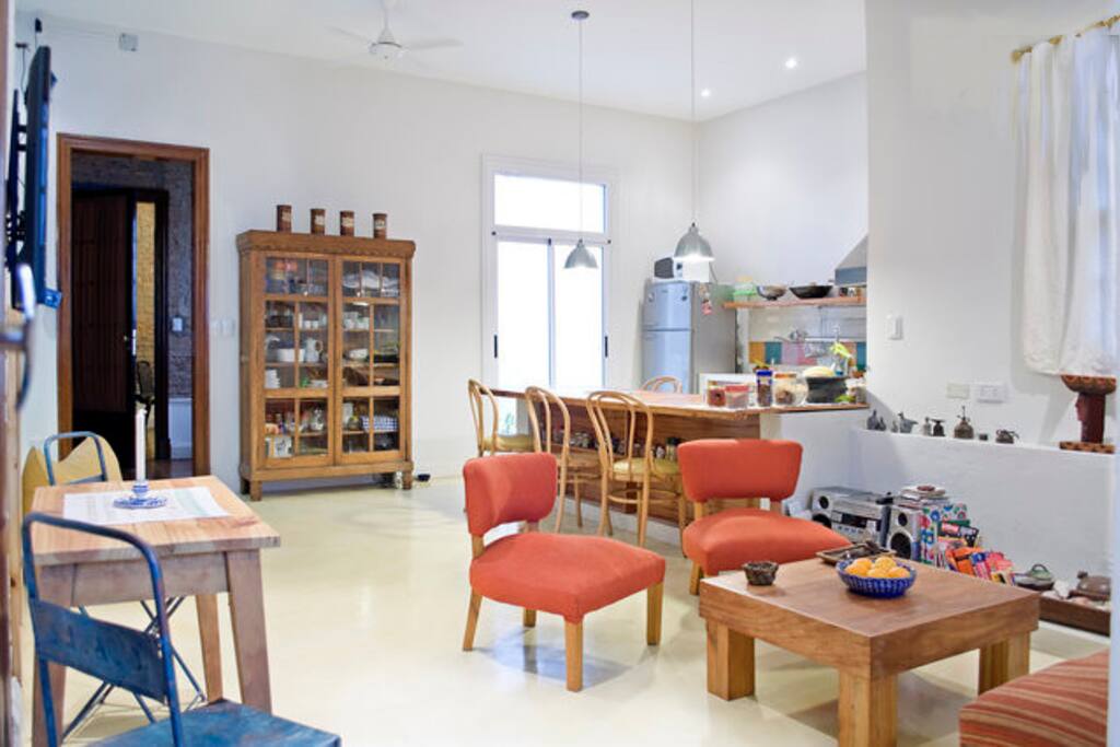 Cocina y sala de estar