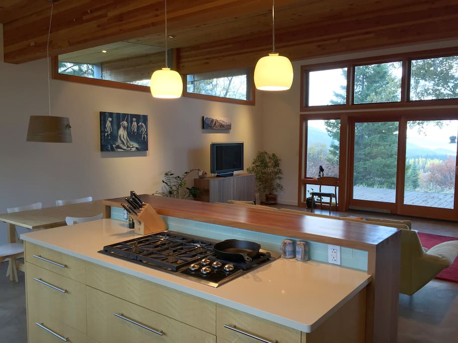 Kitchen Island with Propane Stove Top