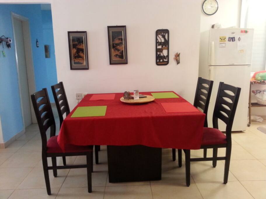 spacious dining room