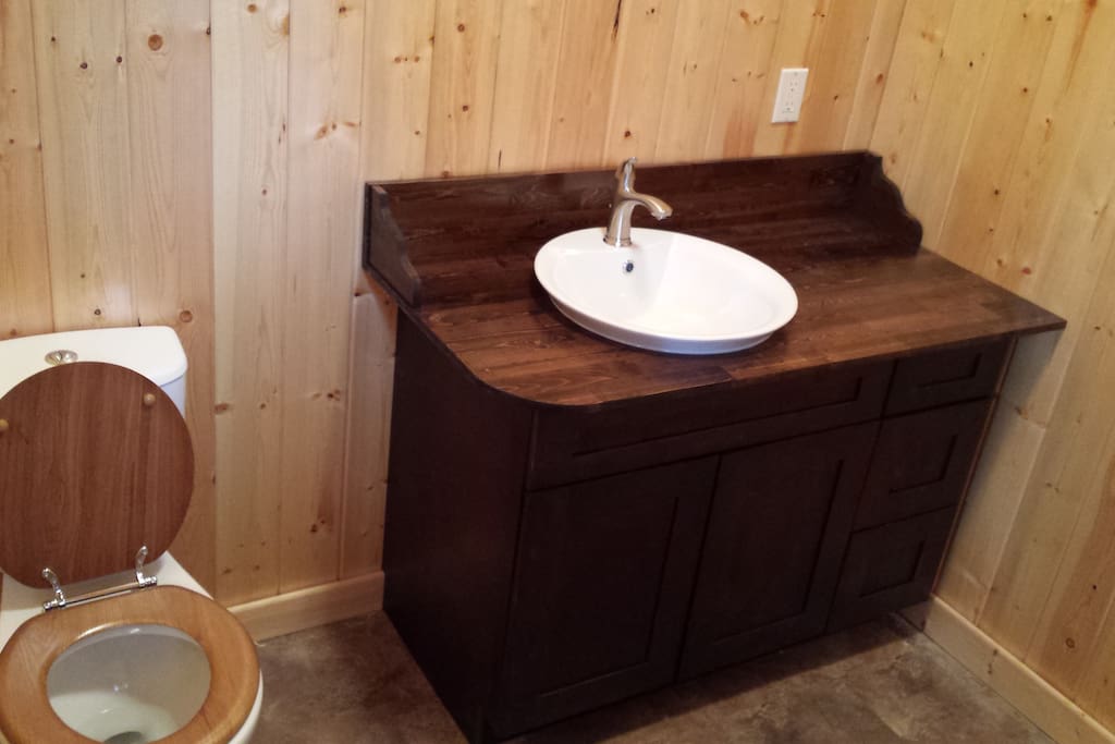 Spotless private bathrooms with shower