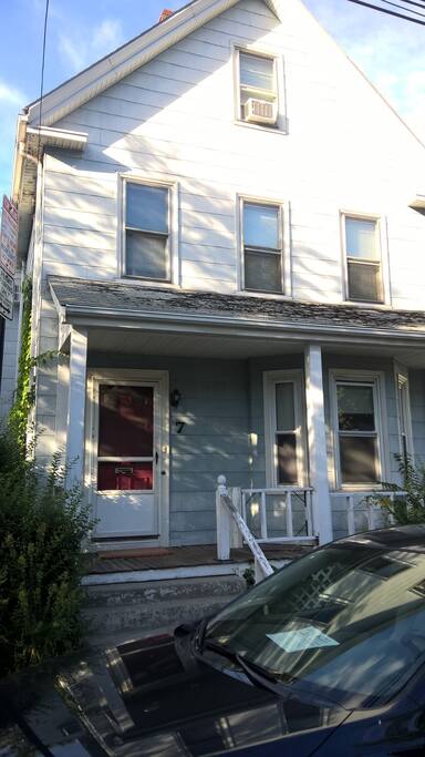Outside our beautiful New England house