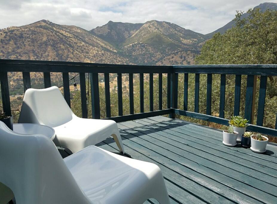 Second Story deck, off the Master bedroom #1.