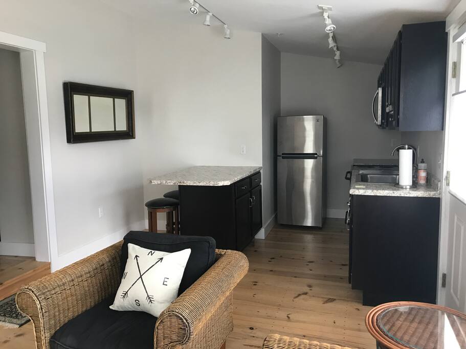 view into the kitchen from living area