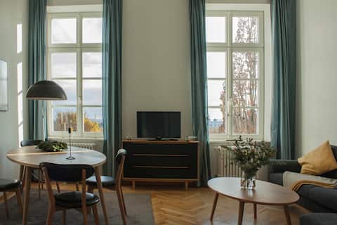 Appartement am Circus mit Meerblick