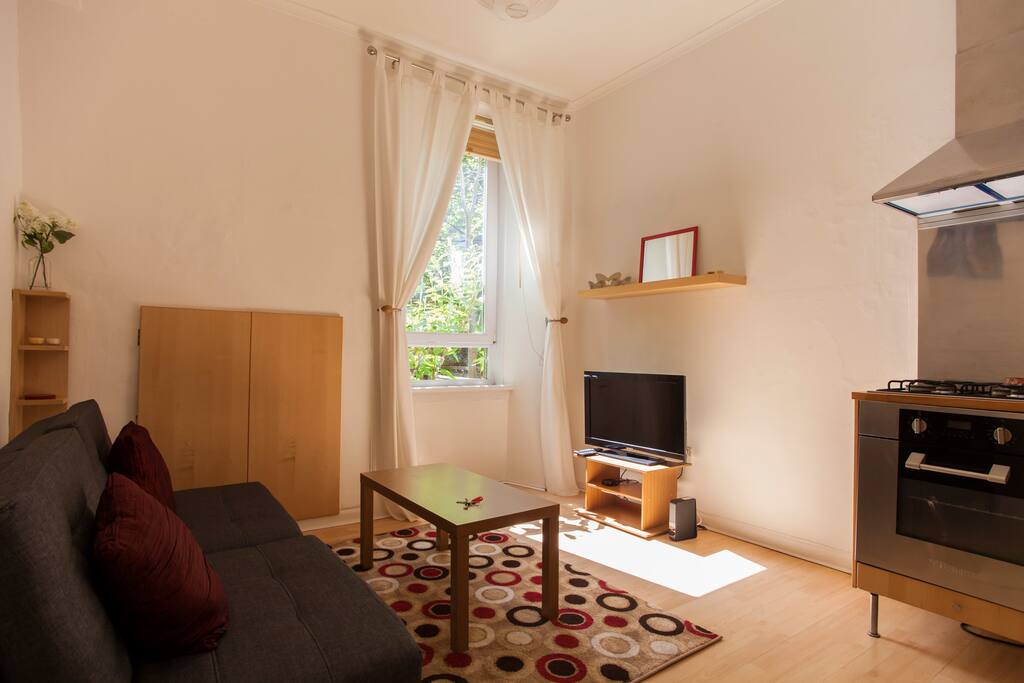 The Living Room and Kitchen