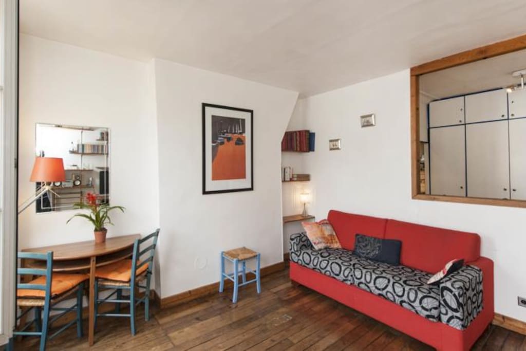 living room with high quality sofa bed