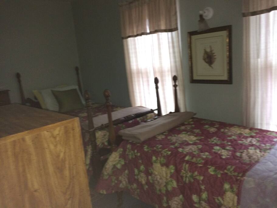 Front Room with twin beds and TV