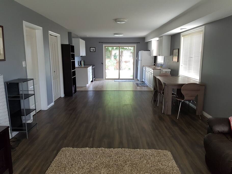 Open concept living room and kitchen