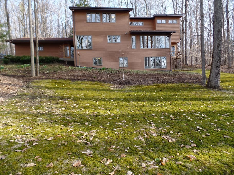 Outdoor spaces for gatherings.