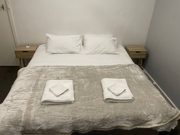 King size bed in the main bedroom with huge robe, gives ample space for luggage and clothes.