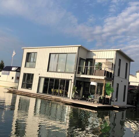 Uniquely designed houseboat/ floating house