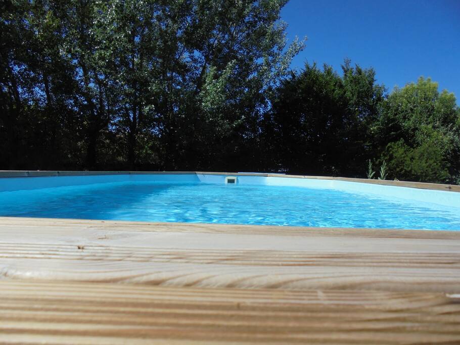 Relax in the pool on a hot day!