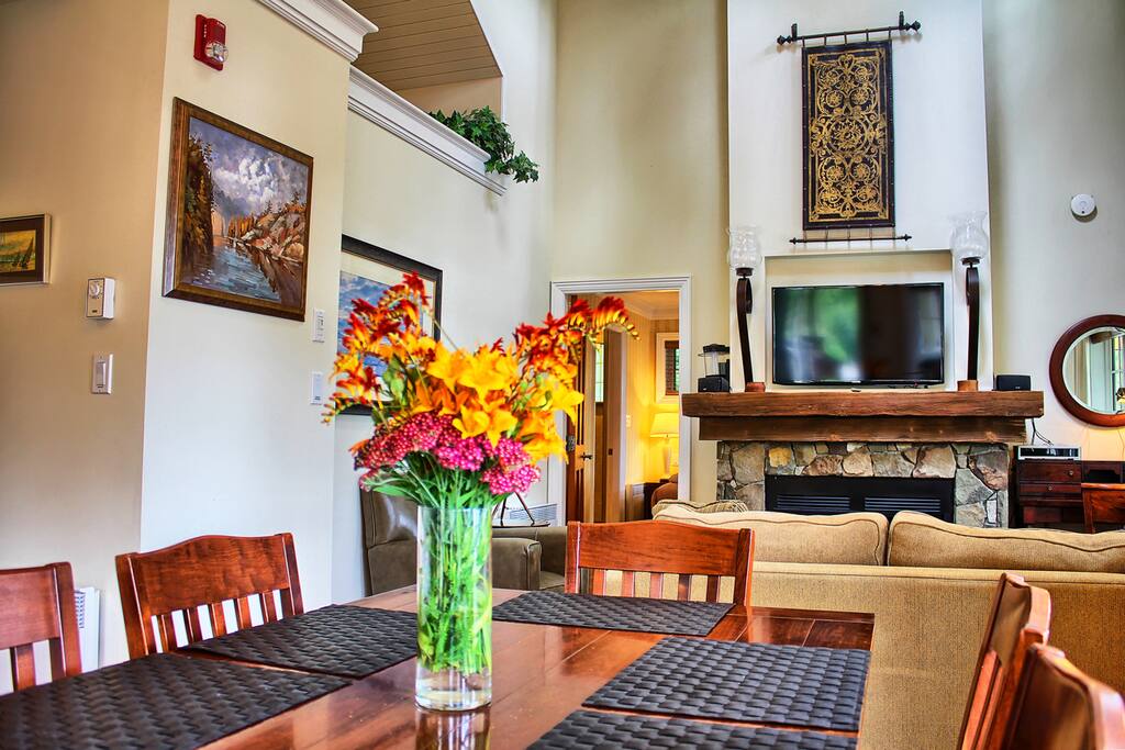 Enjoy meals together at the large dining table