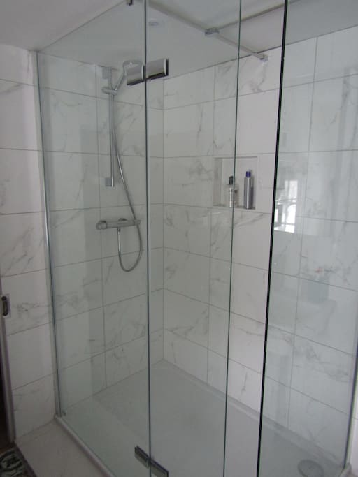 Shower in bathroom