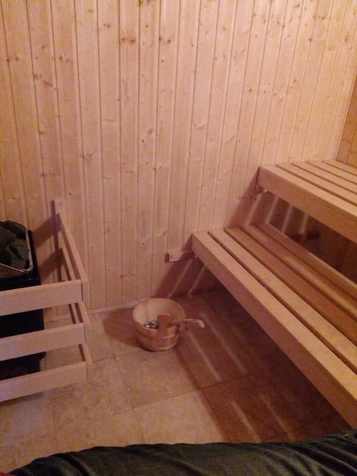 the sauna