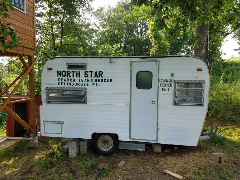 This is your kitchen and private enclosed flush toilet.