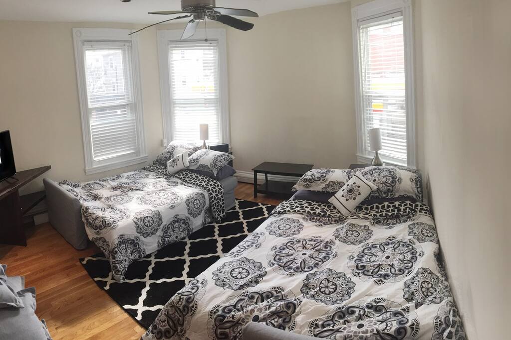 Livingroom with 2 fold out couches