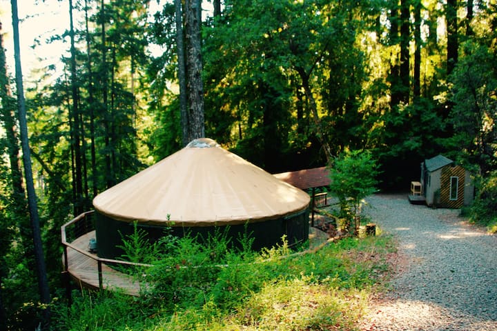 Private Retreat Glamping, Redwood Forest. 6 acres!