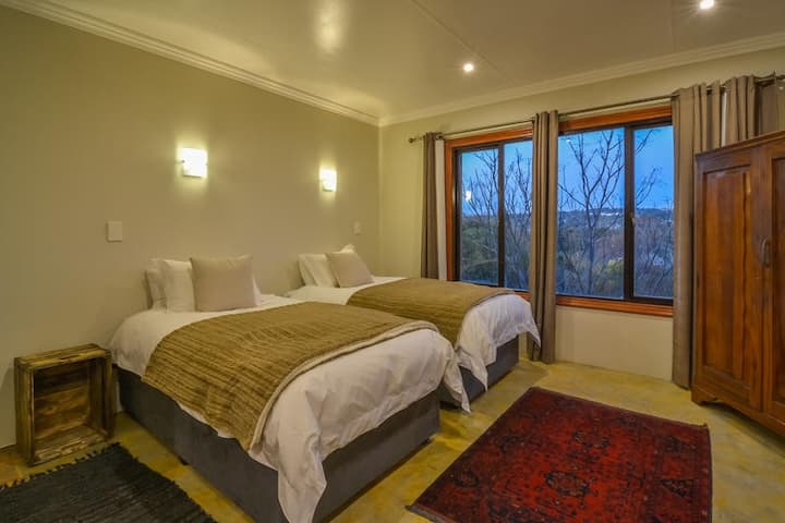 Bedroom with great views and a choice of a super king bed or two 3/4's
